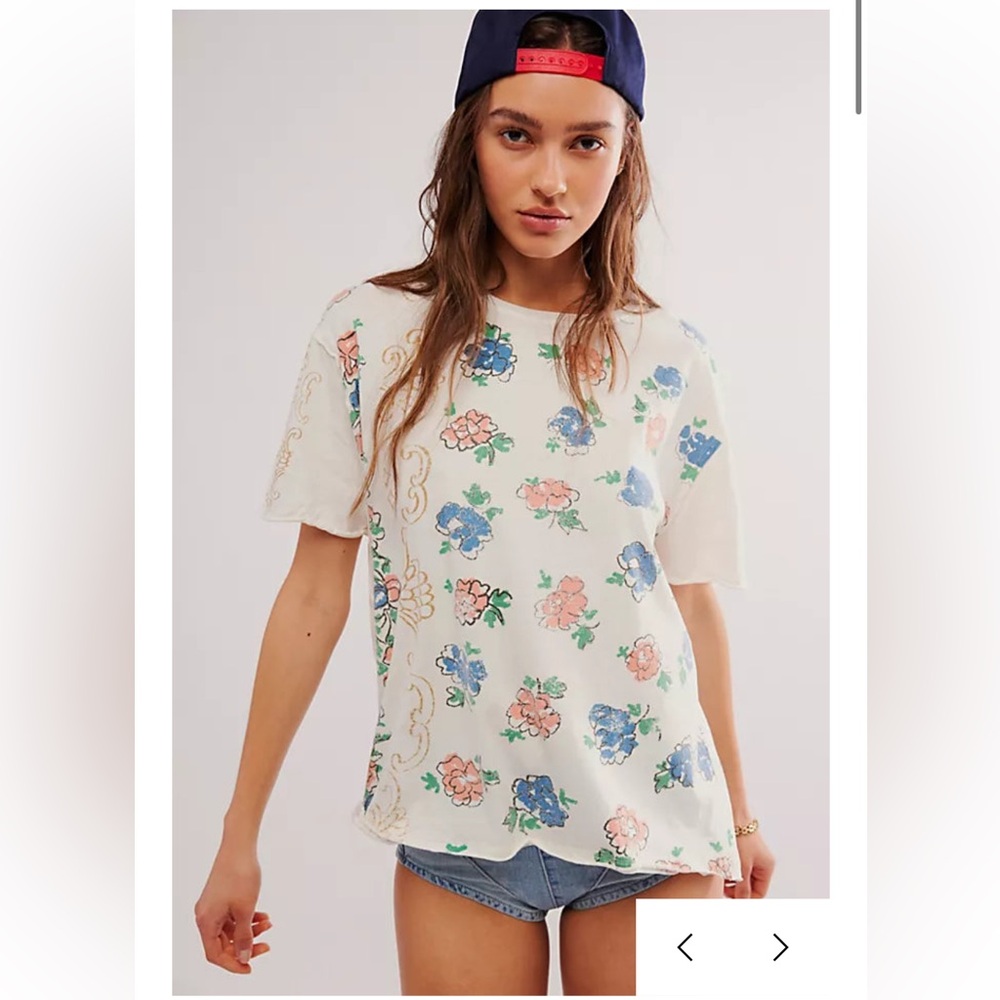 Free People We The Free Boheme Tee - Ivory (Oversized Fit)